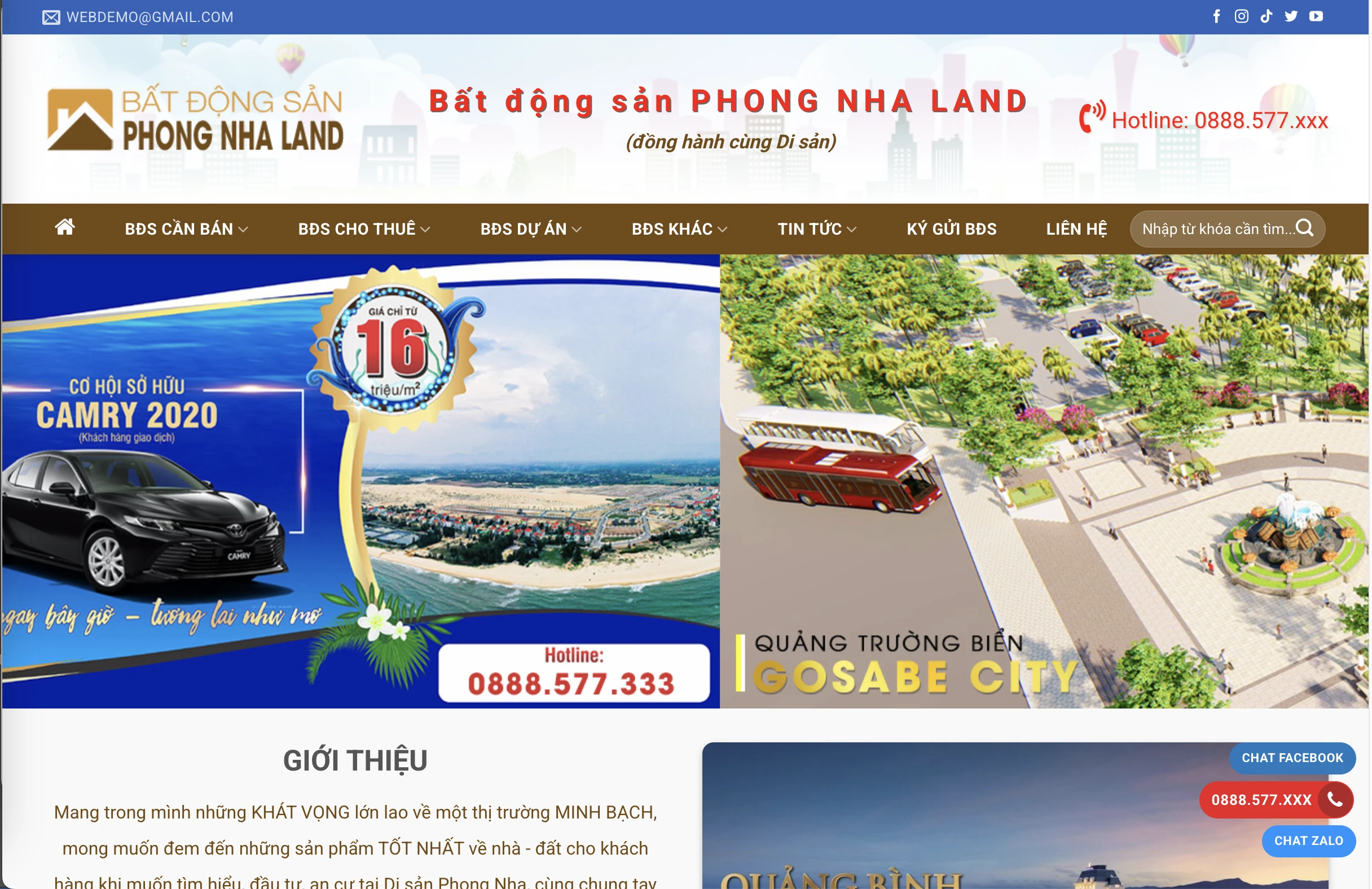 Mẫu Website Bất động sản 05
