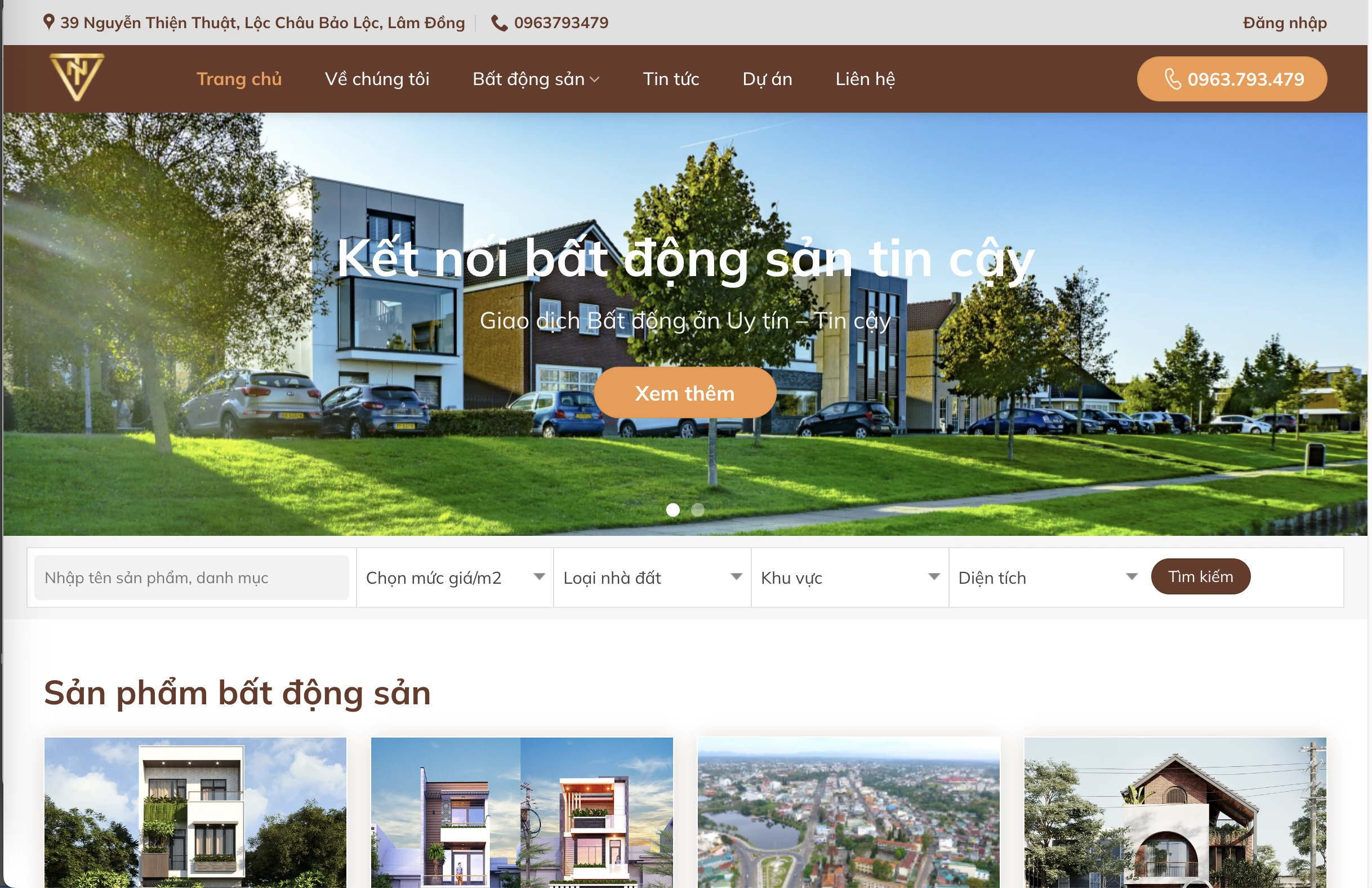 Mẫu Website Bất động sản 07