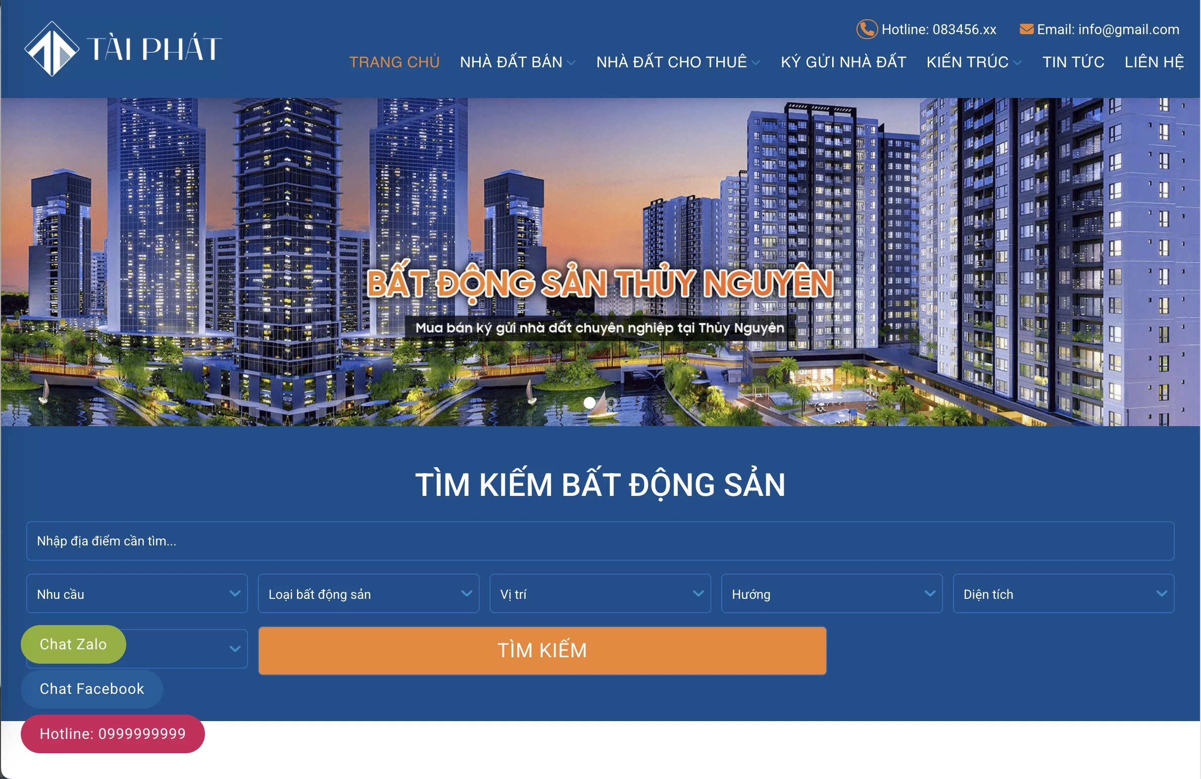 Mẫu Website Bất động sản 10