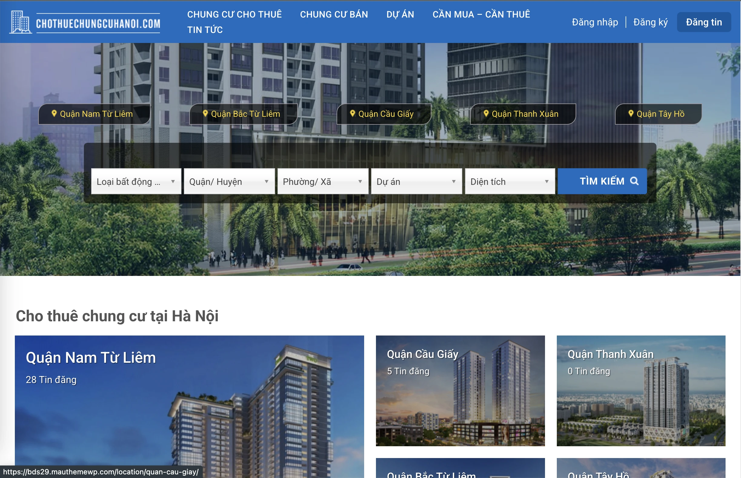 Mẫu Website Bất động sản 11