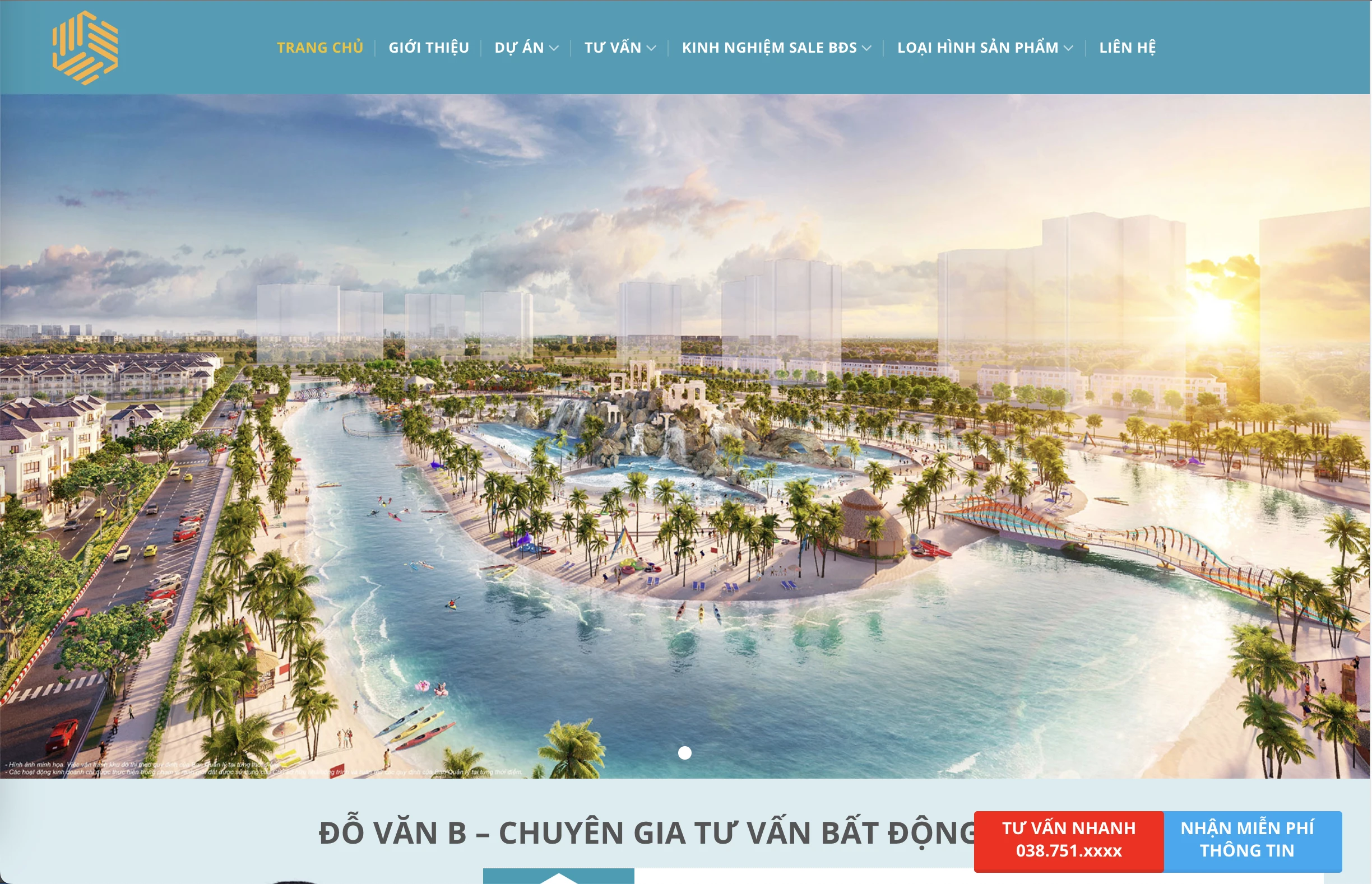 Mẫu Website Bất động sản 13