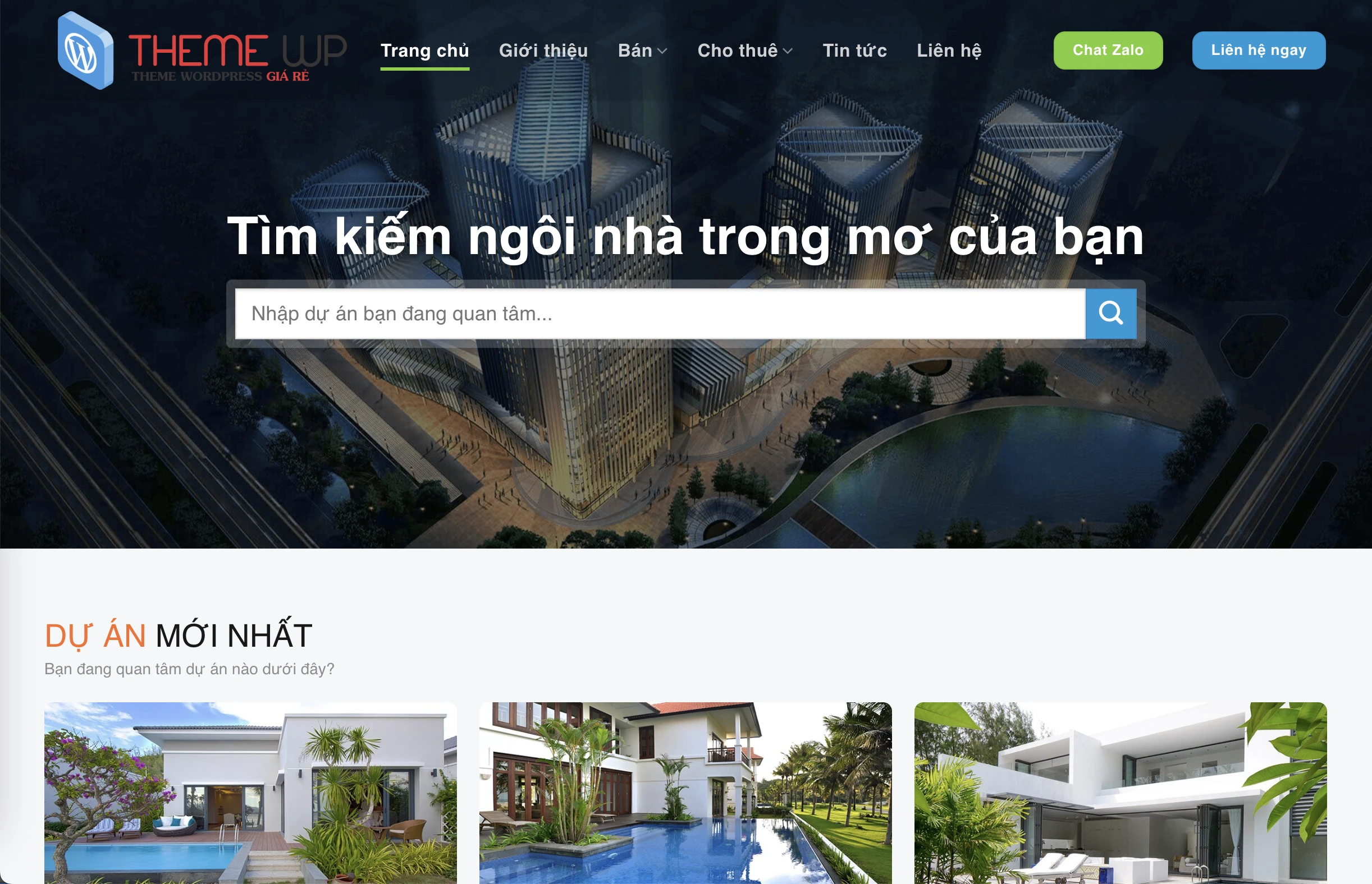 Mẫu Website Bất động sản 21