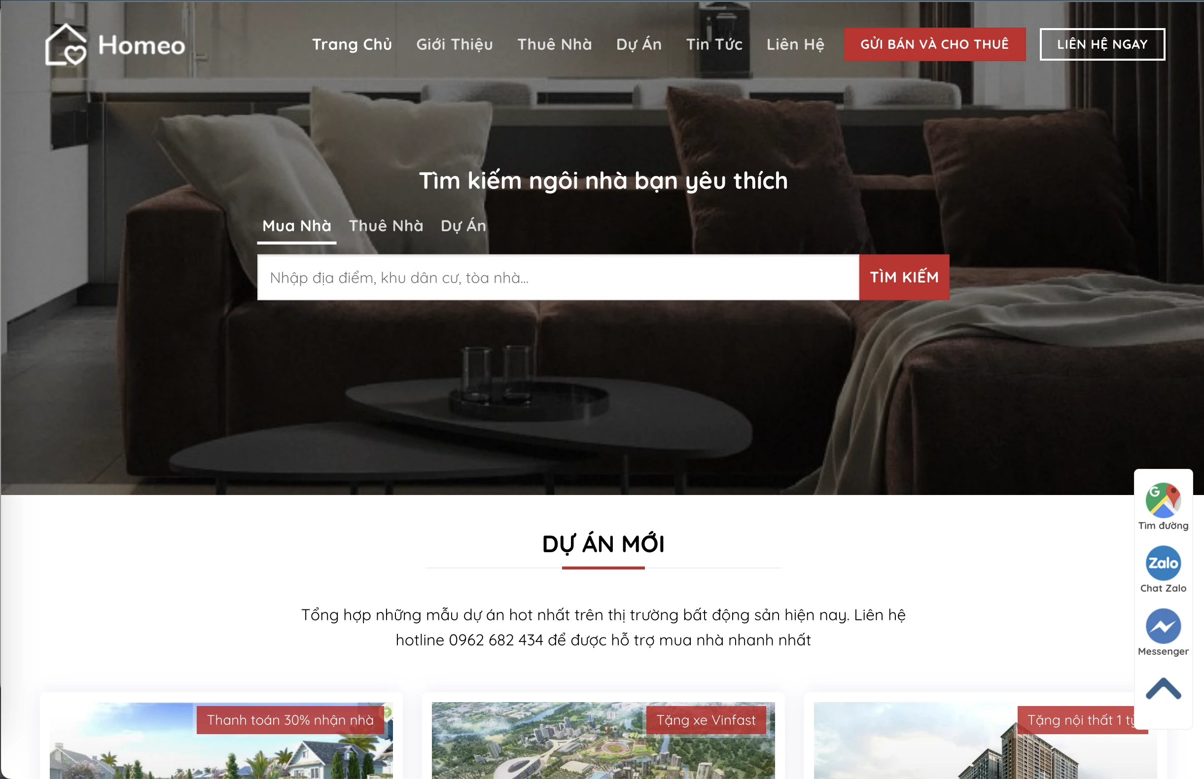 Mẫu Website Bất động sản 24