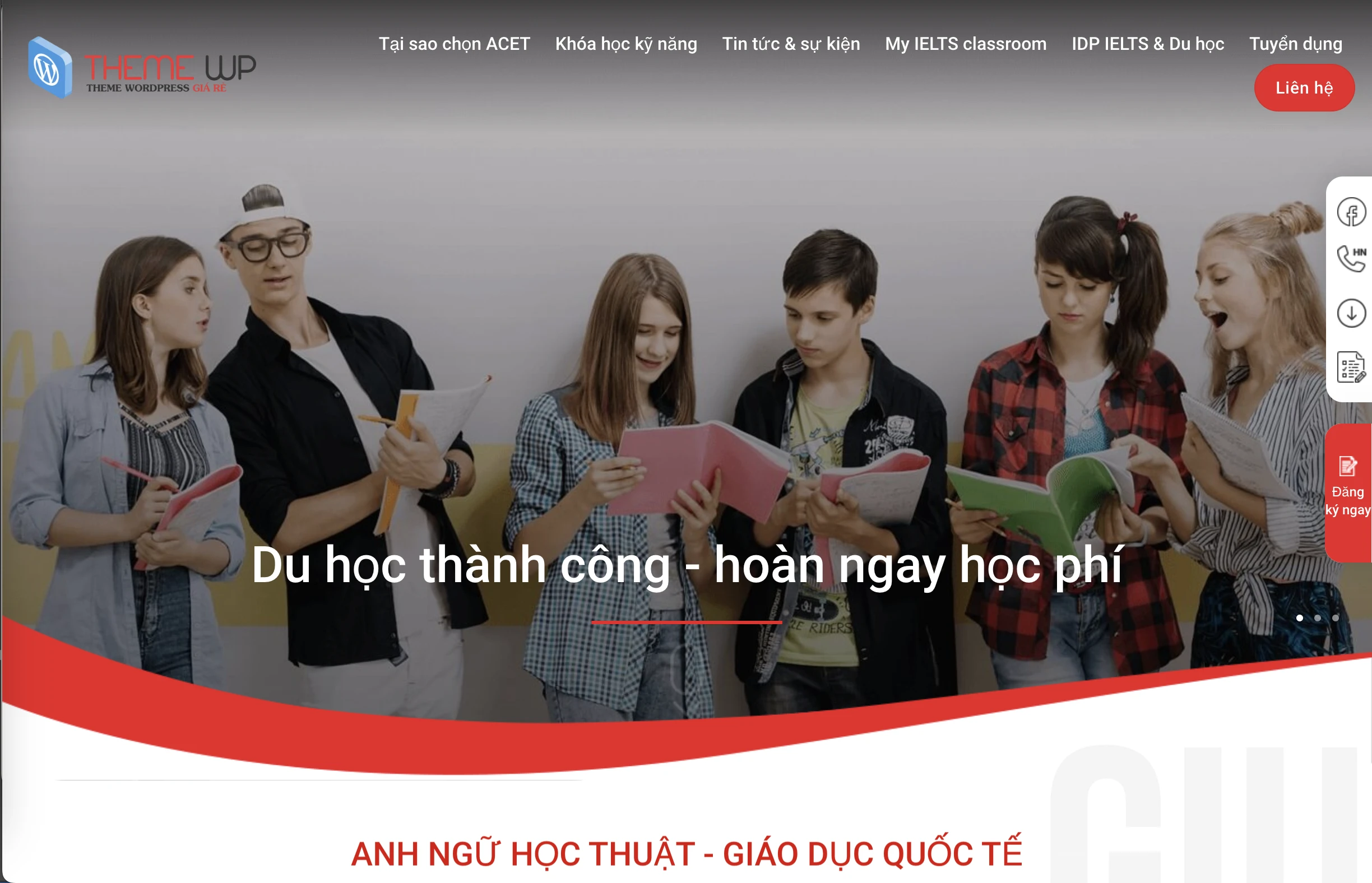 Mẫu Website Khoá học 09