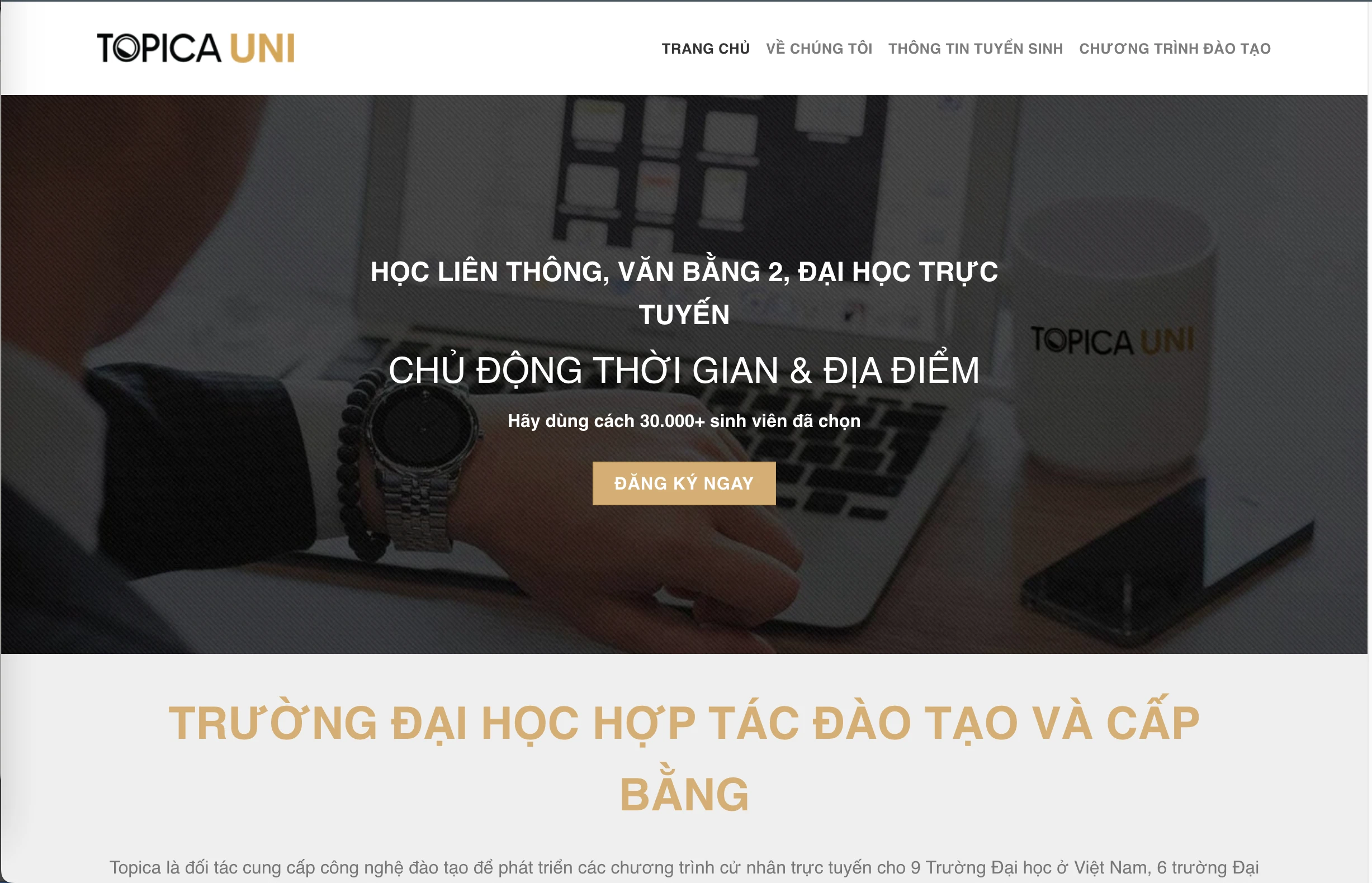Mẫu Website Khoá học