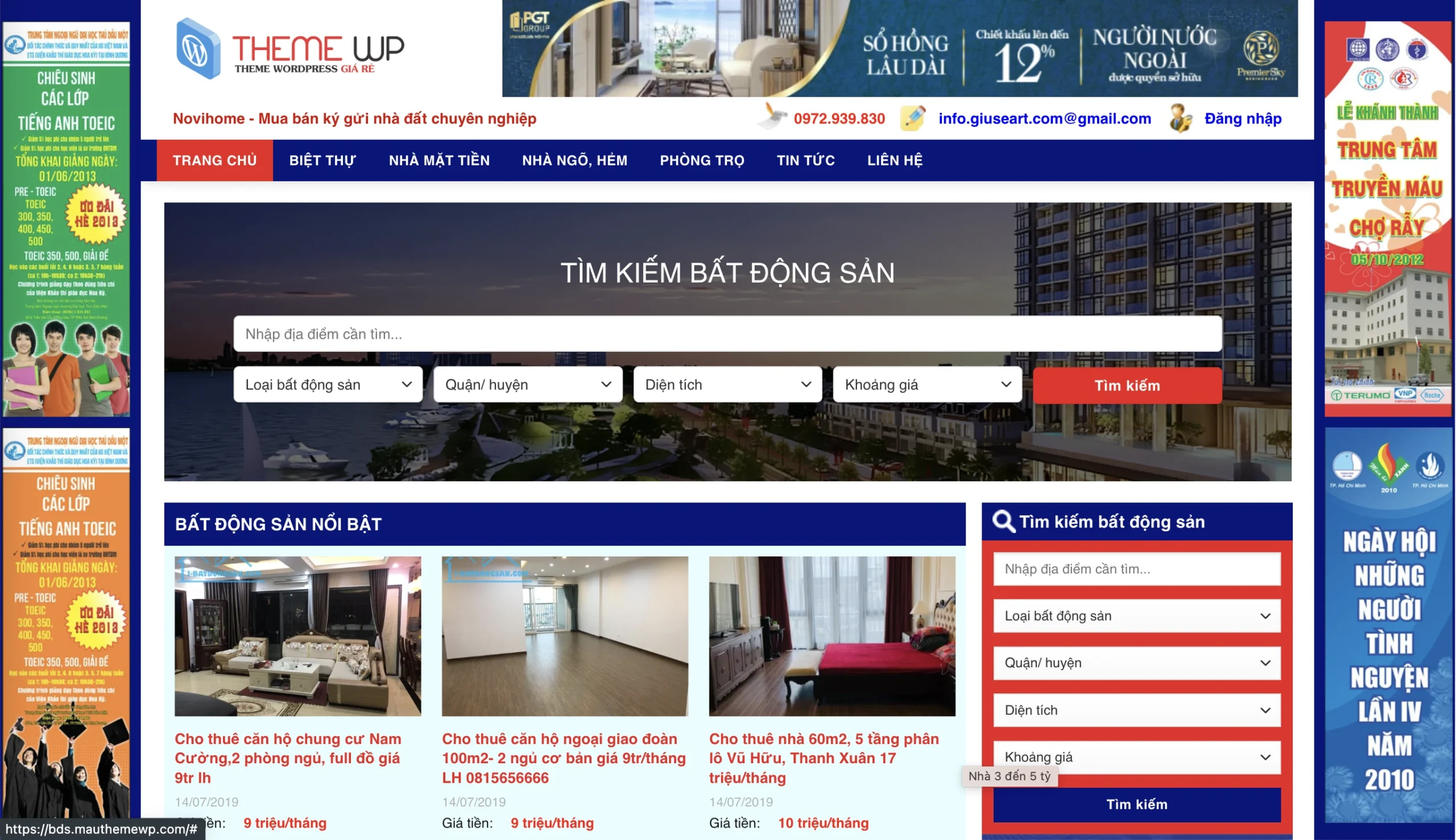 Mẫu Website Bất động sản 29