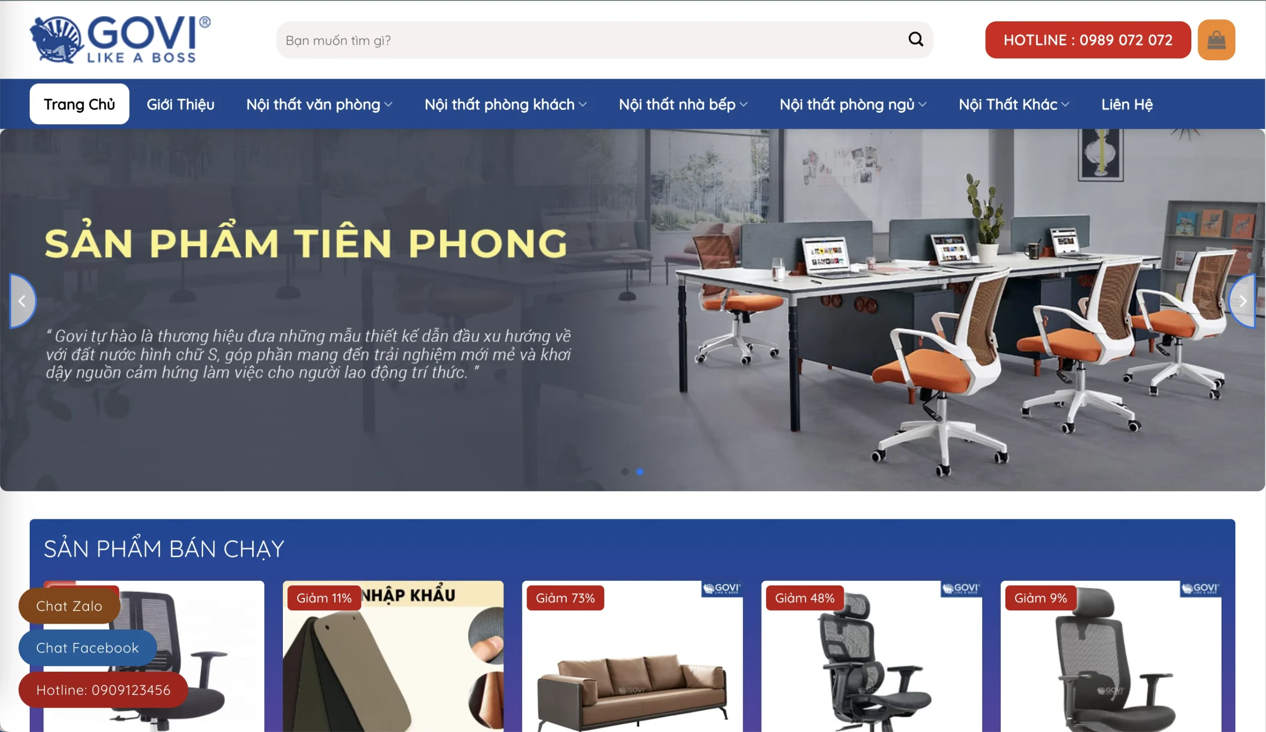 Mẫu Website Nội thất 2