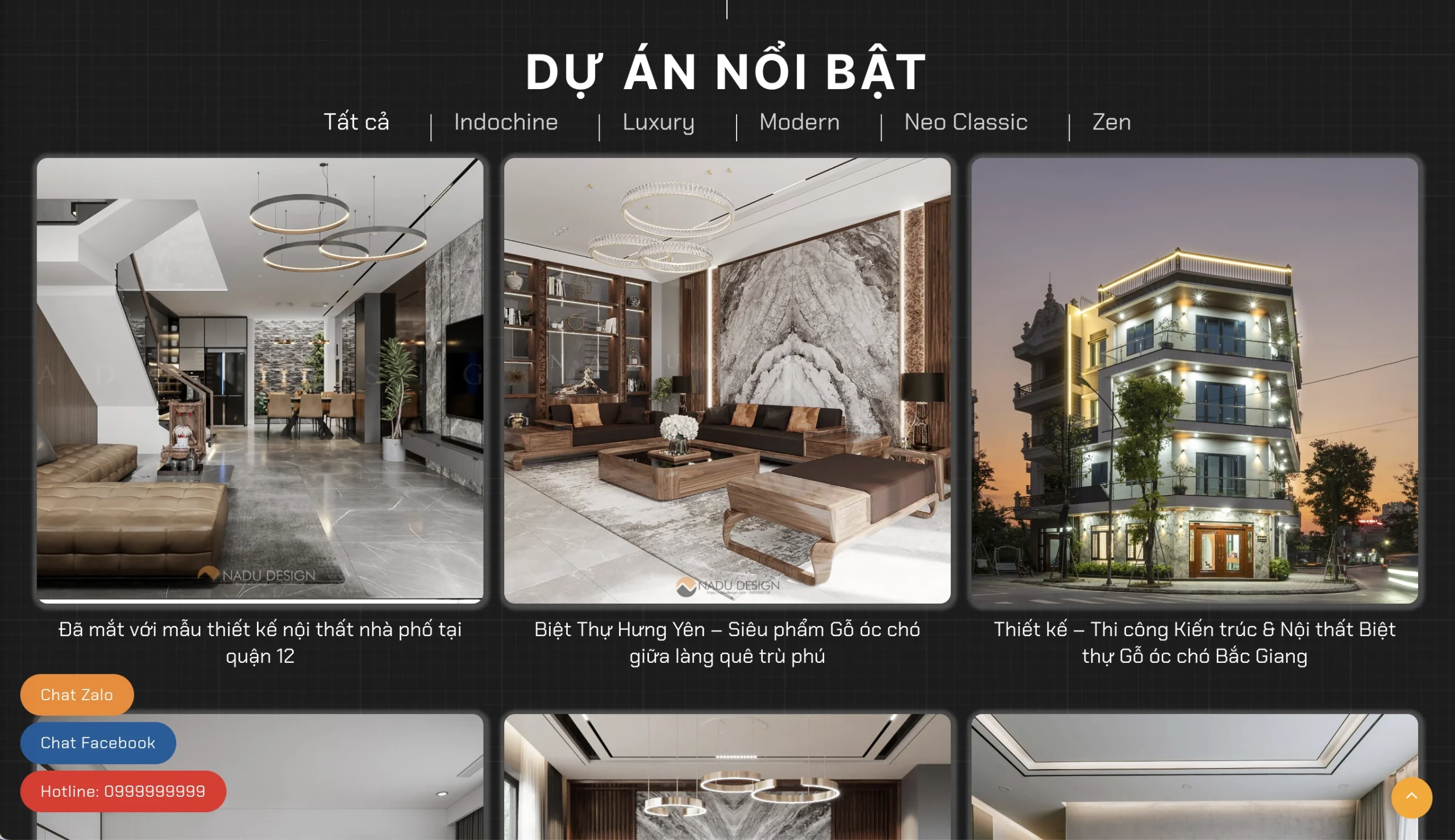 Mẫu Website Thiết kế Nội thất 1