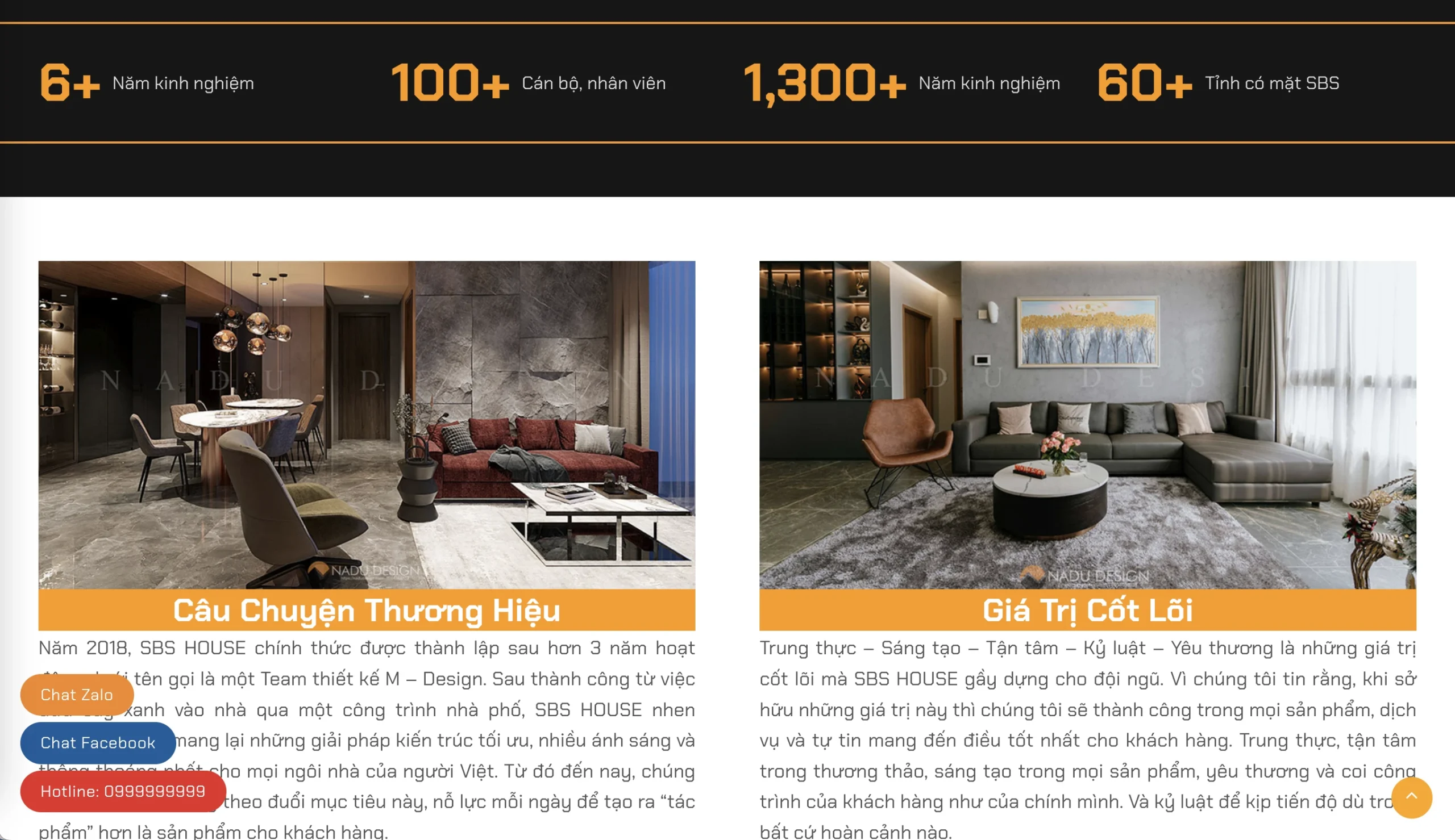 Mẫu Website Thiết kế Nội thất 2