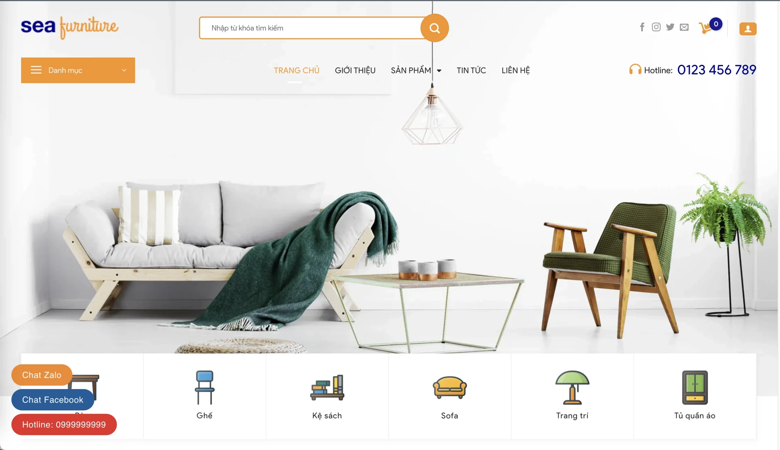 Mẫu Website Nội thất 4