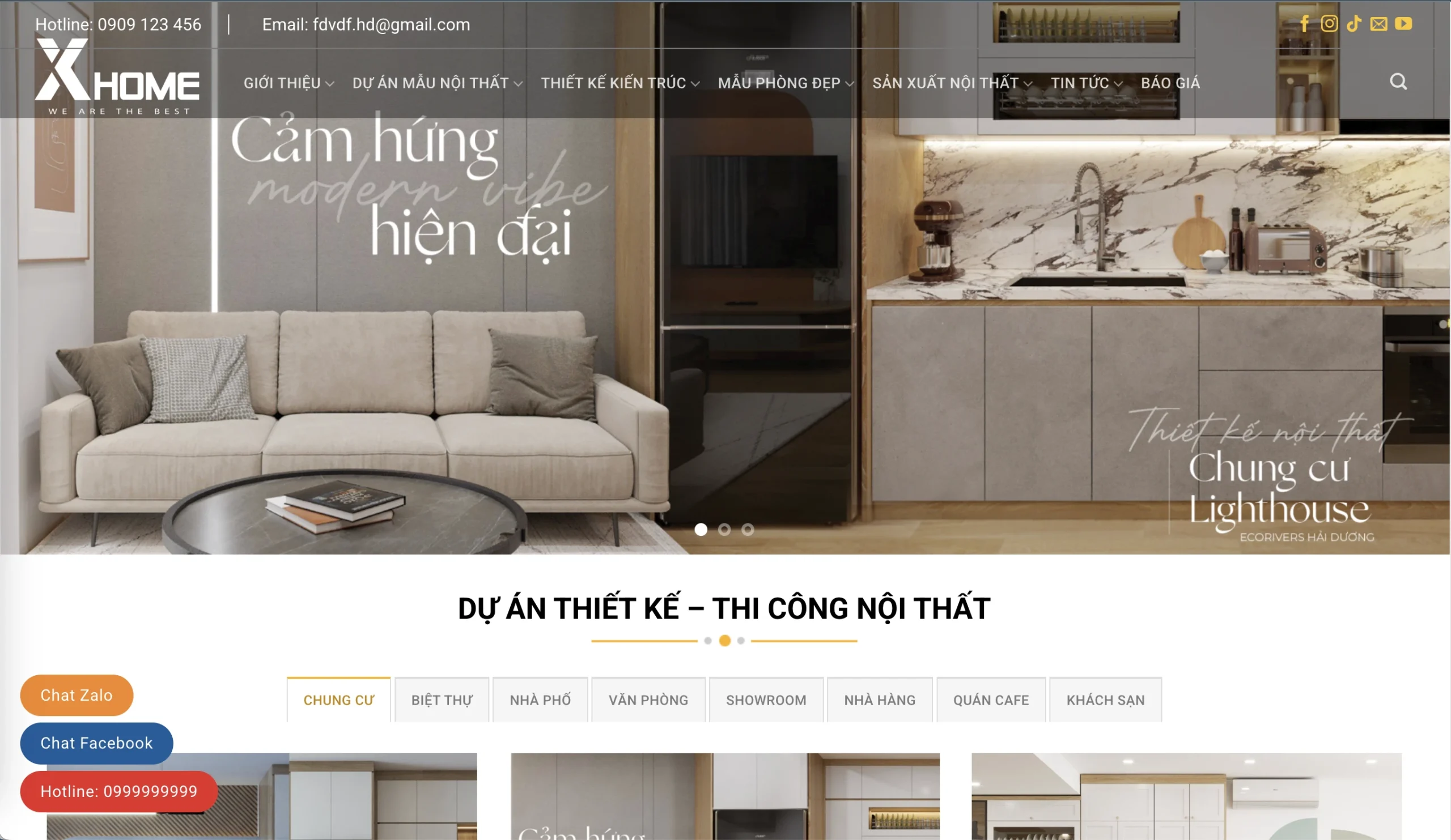 Mẫu Website Nội thất 6