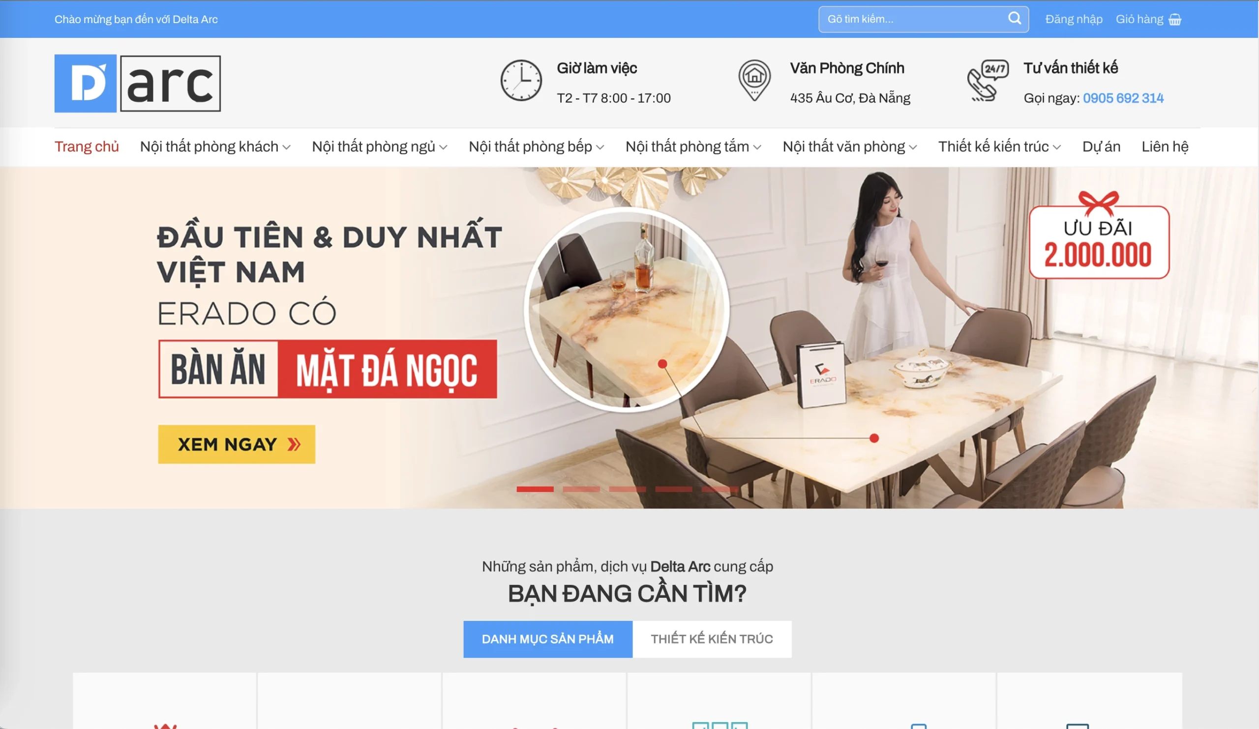 Mẫu Website Nội thất 7