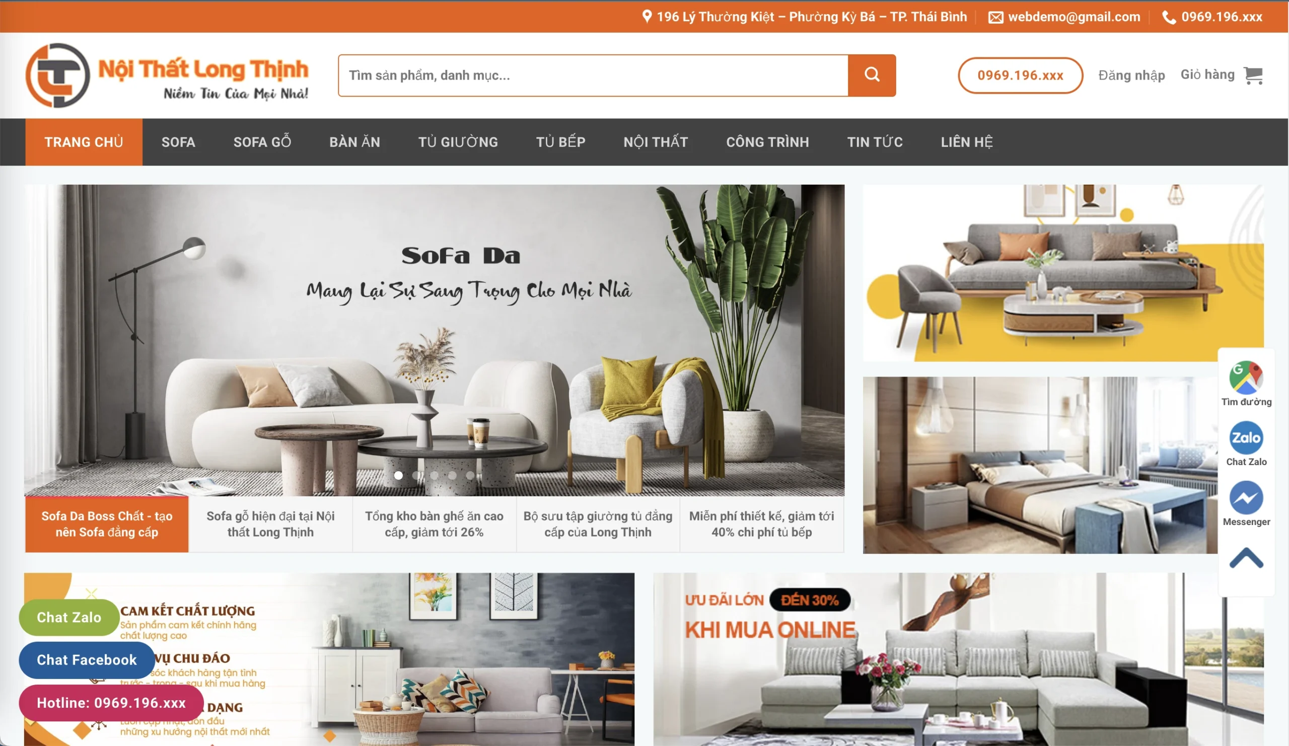 Mẫu Website Nội thất 8