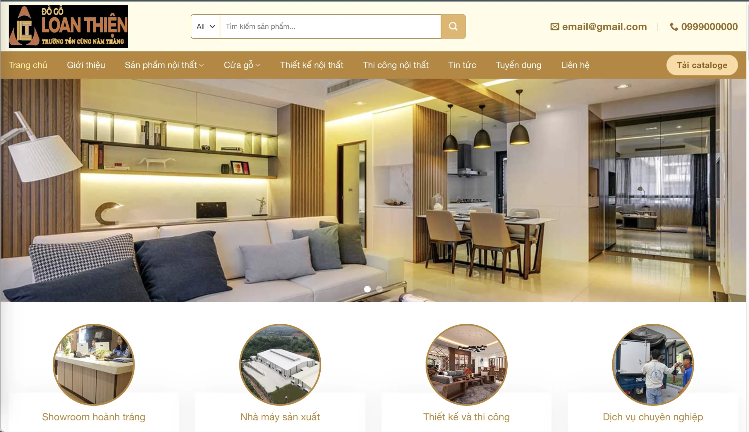 Mẫu Website Nội thất 11