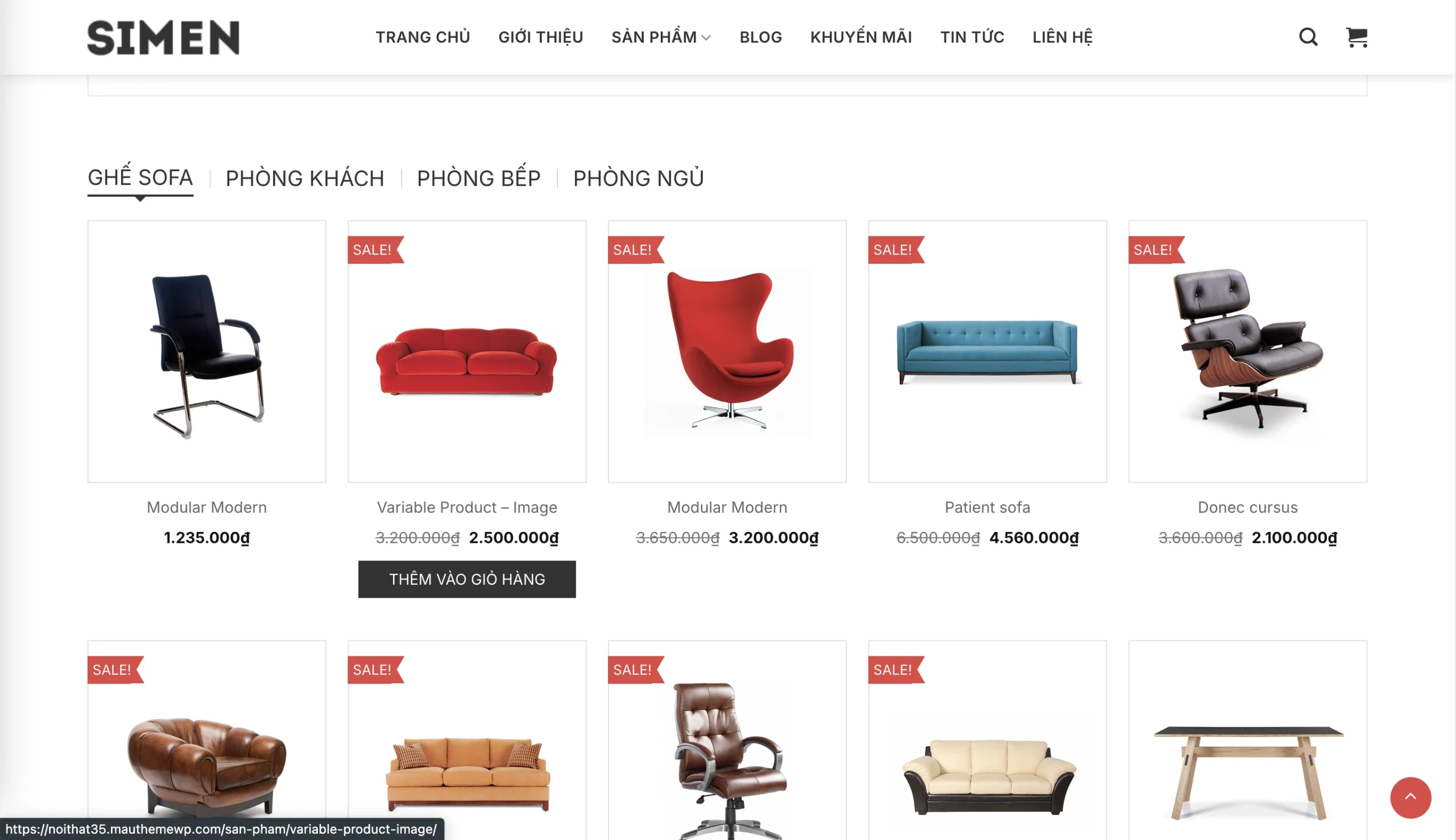 Mẫu Website Nội thất 17