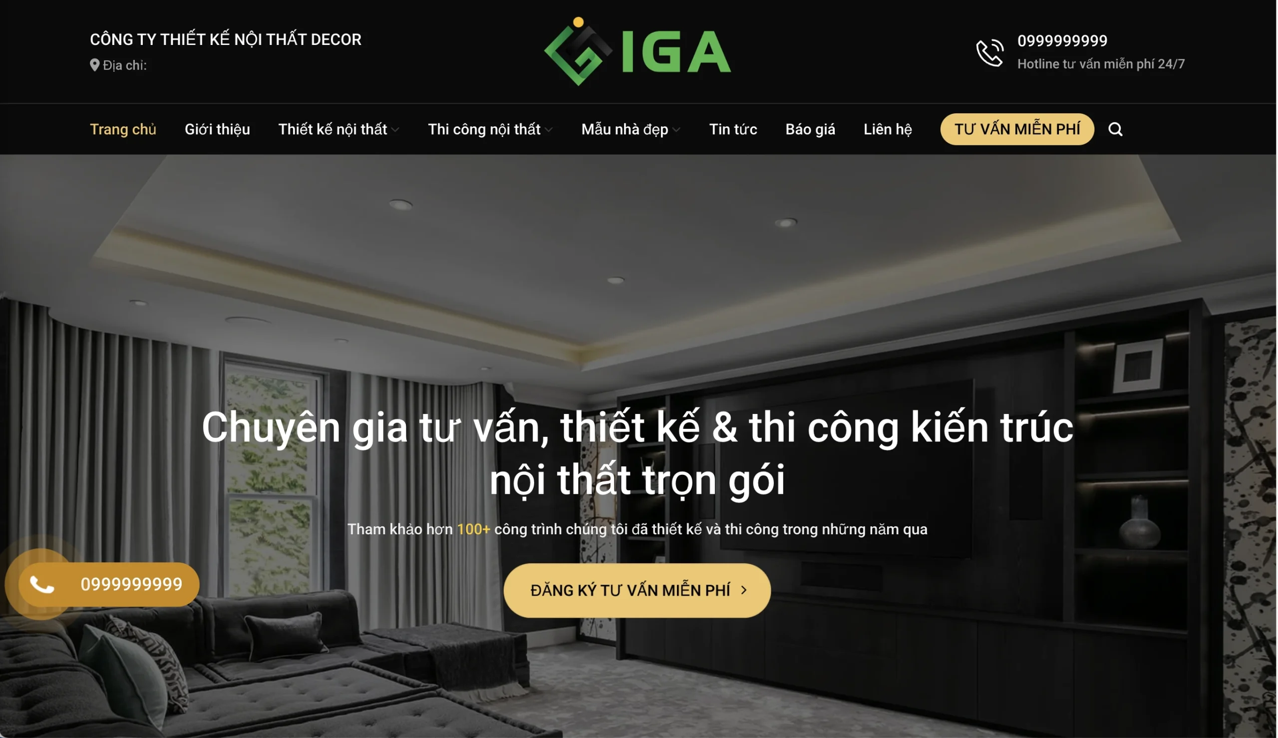 Mẫu Website Kiến trúc 7