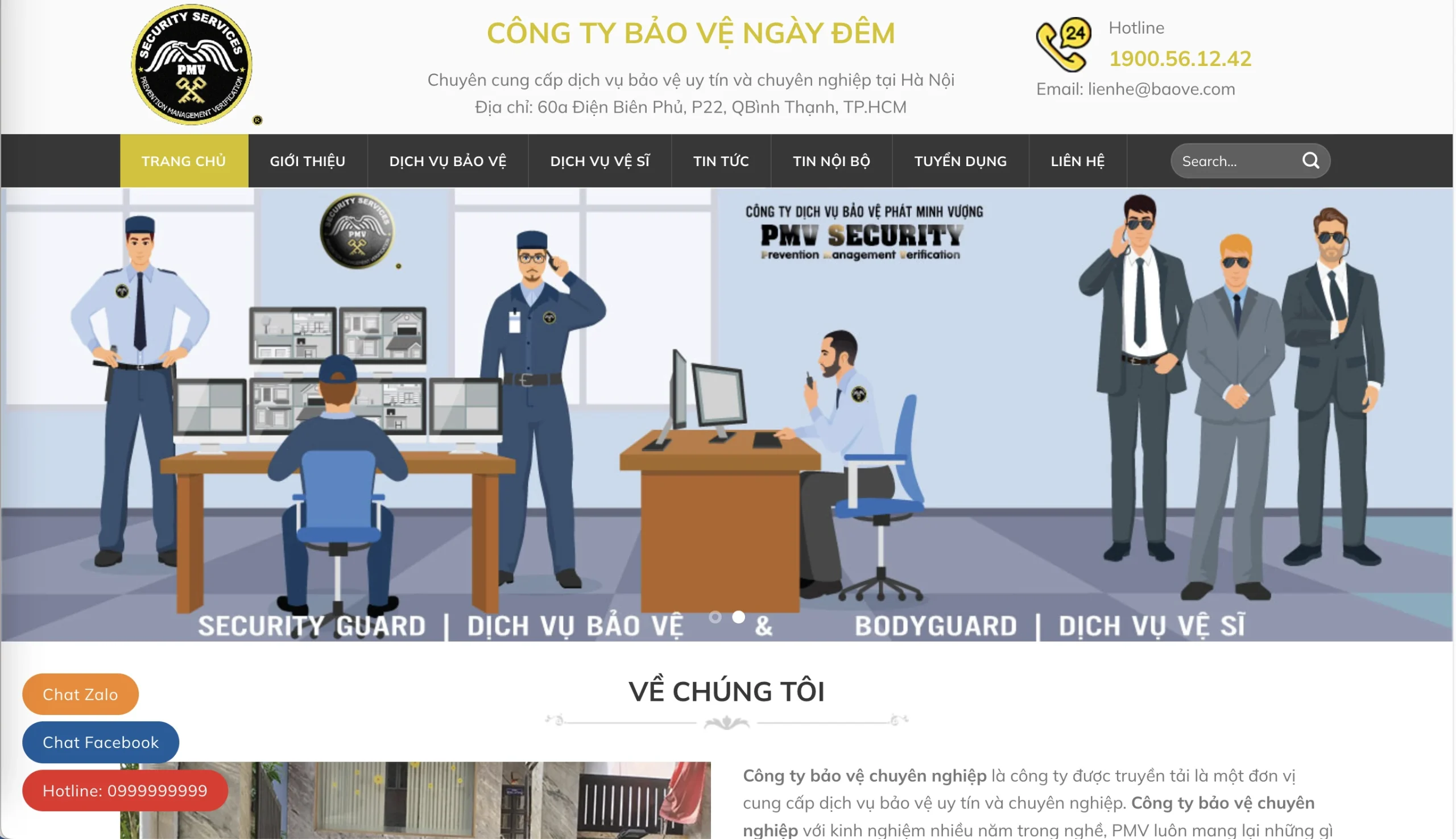 Mẫu Website An ninh - Bảo vệ 3