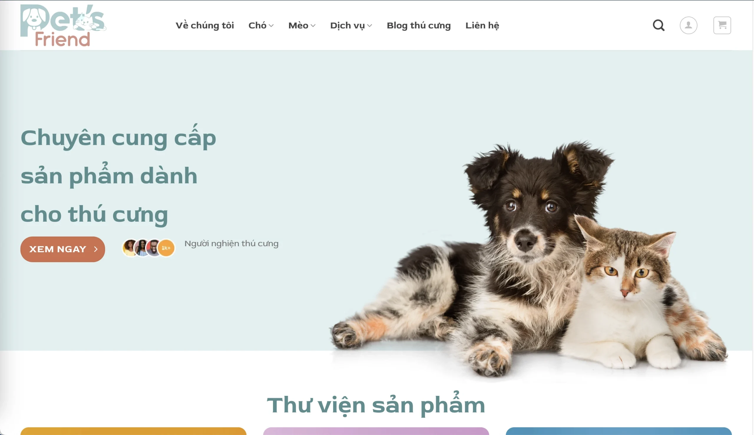 Mẫu Website Thú cưng 1