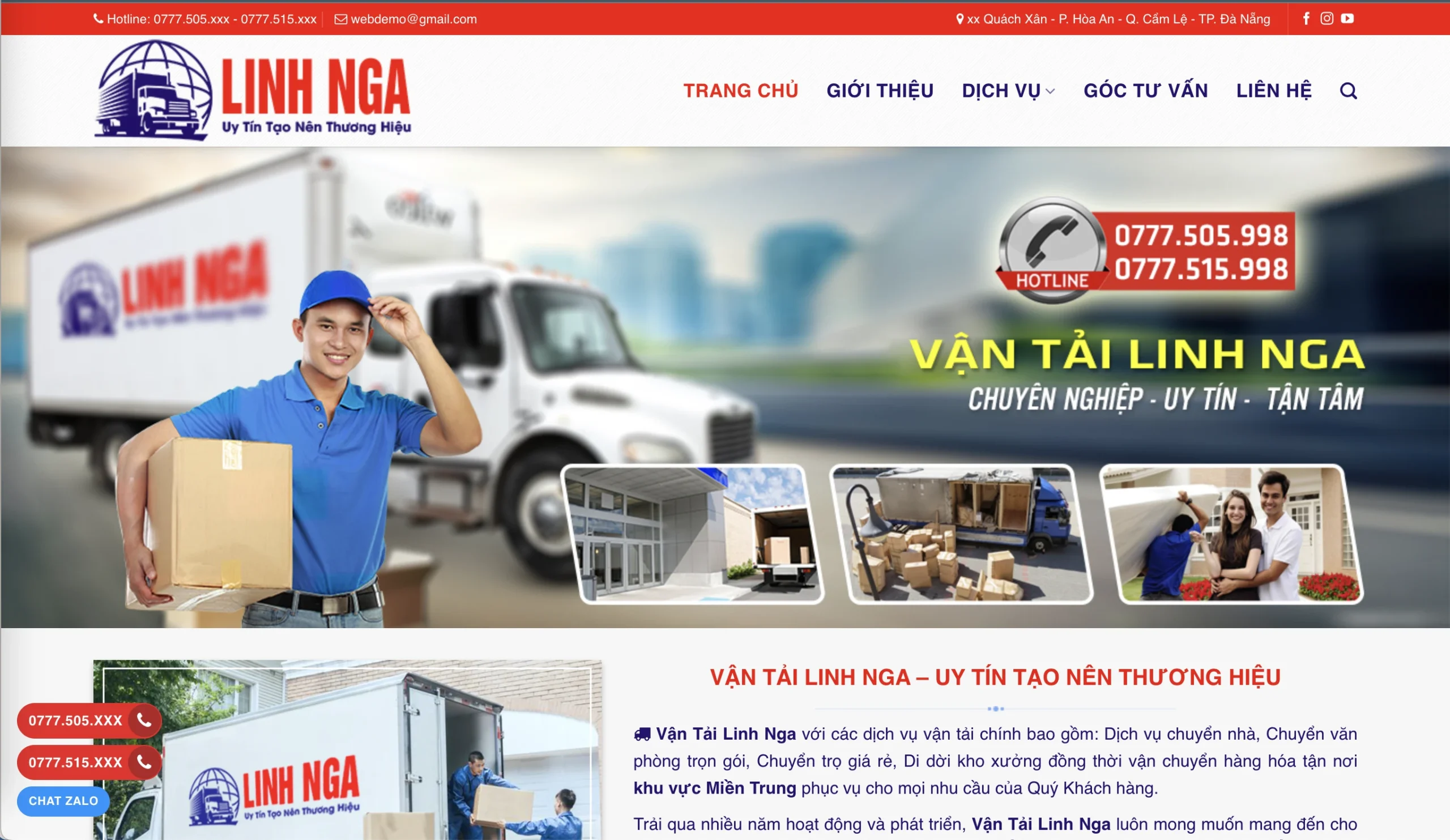 Mẫu Website Vận chuyển 2