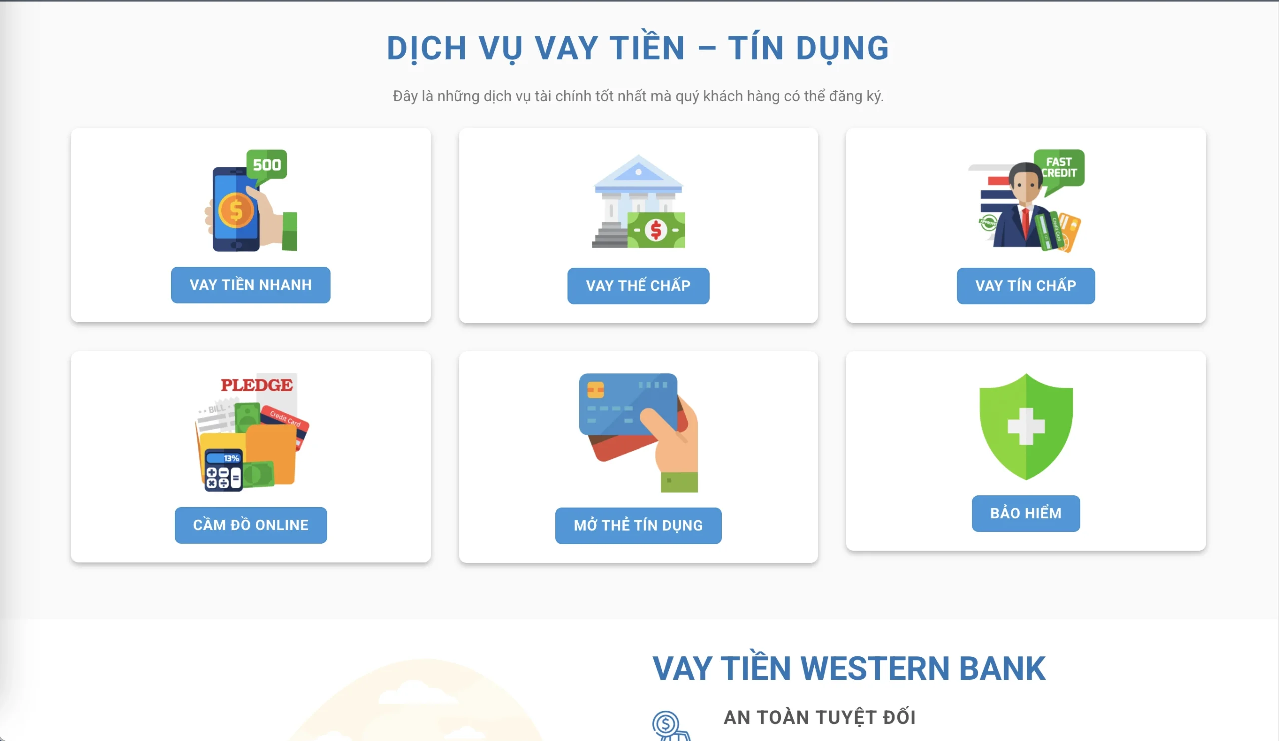 Mẫu Website Vay tiền 2