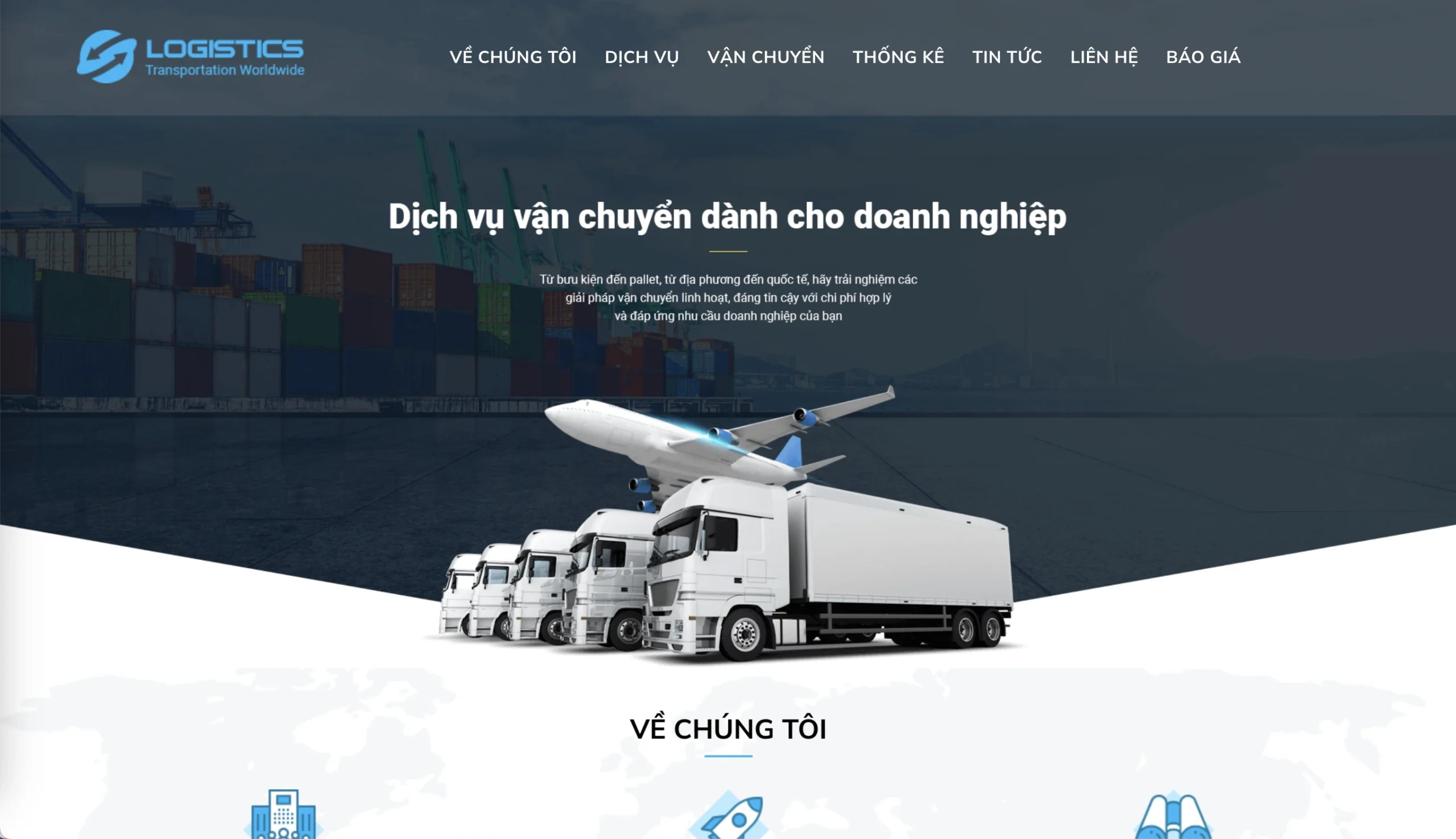 Mẫu Website Vận chuyển 4