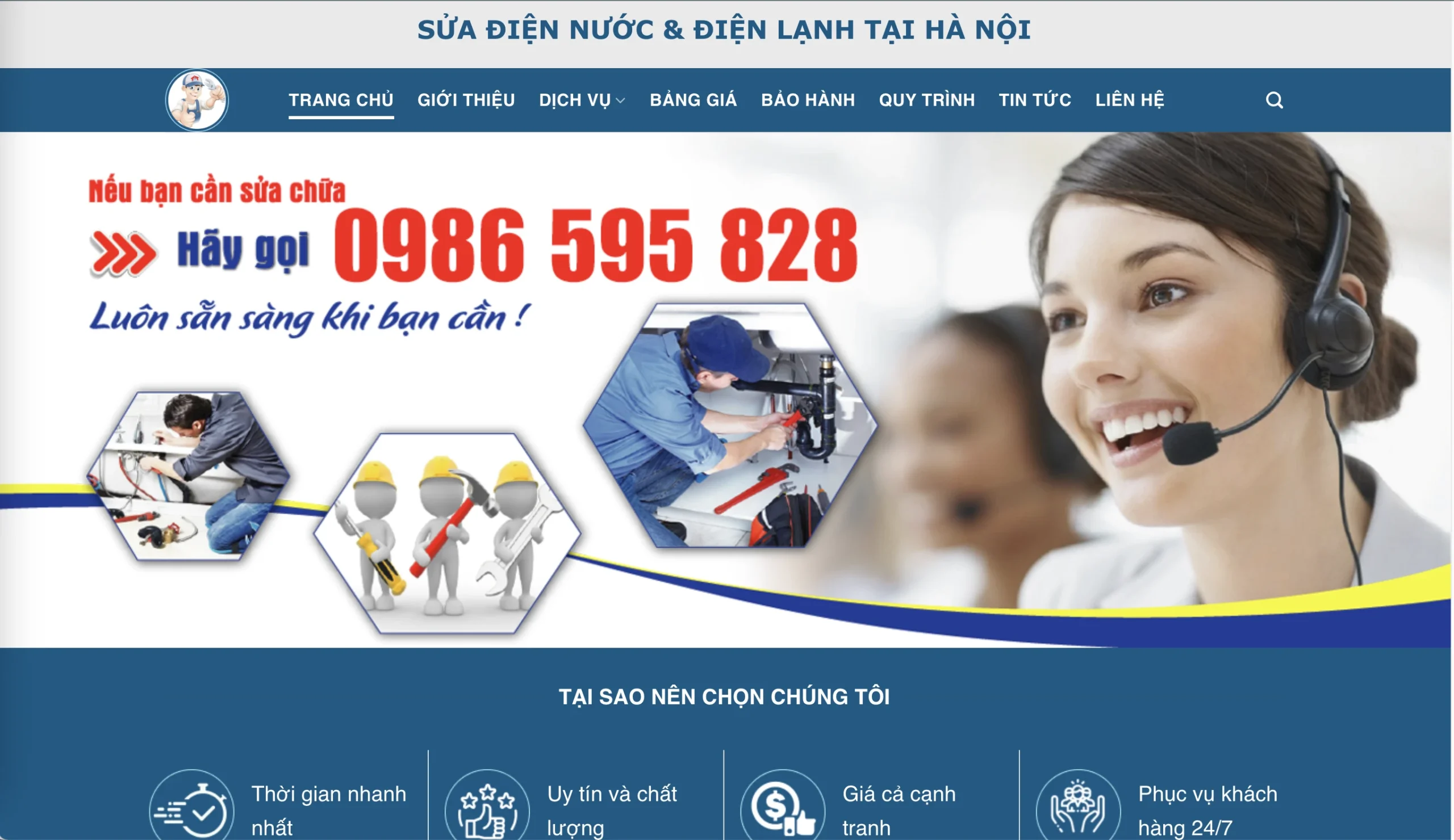Mẫu Website Sửa chữa 4