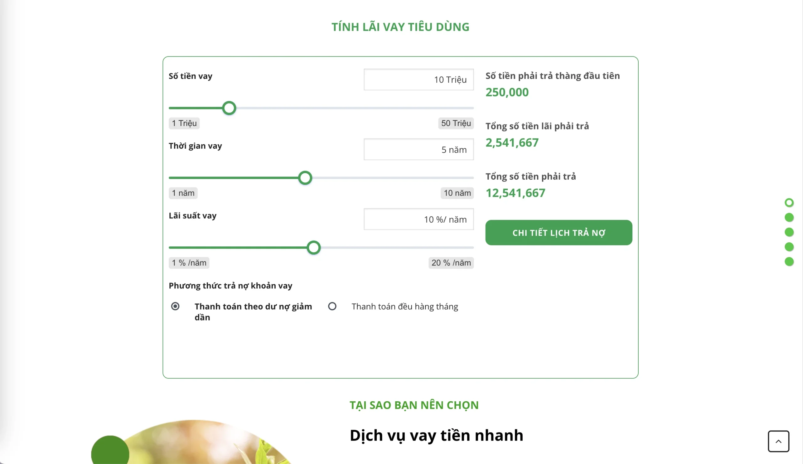 Mẫu Website Vay tiền 3