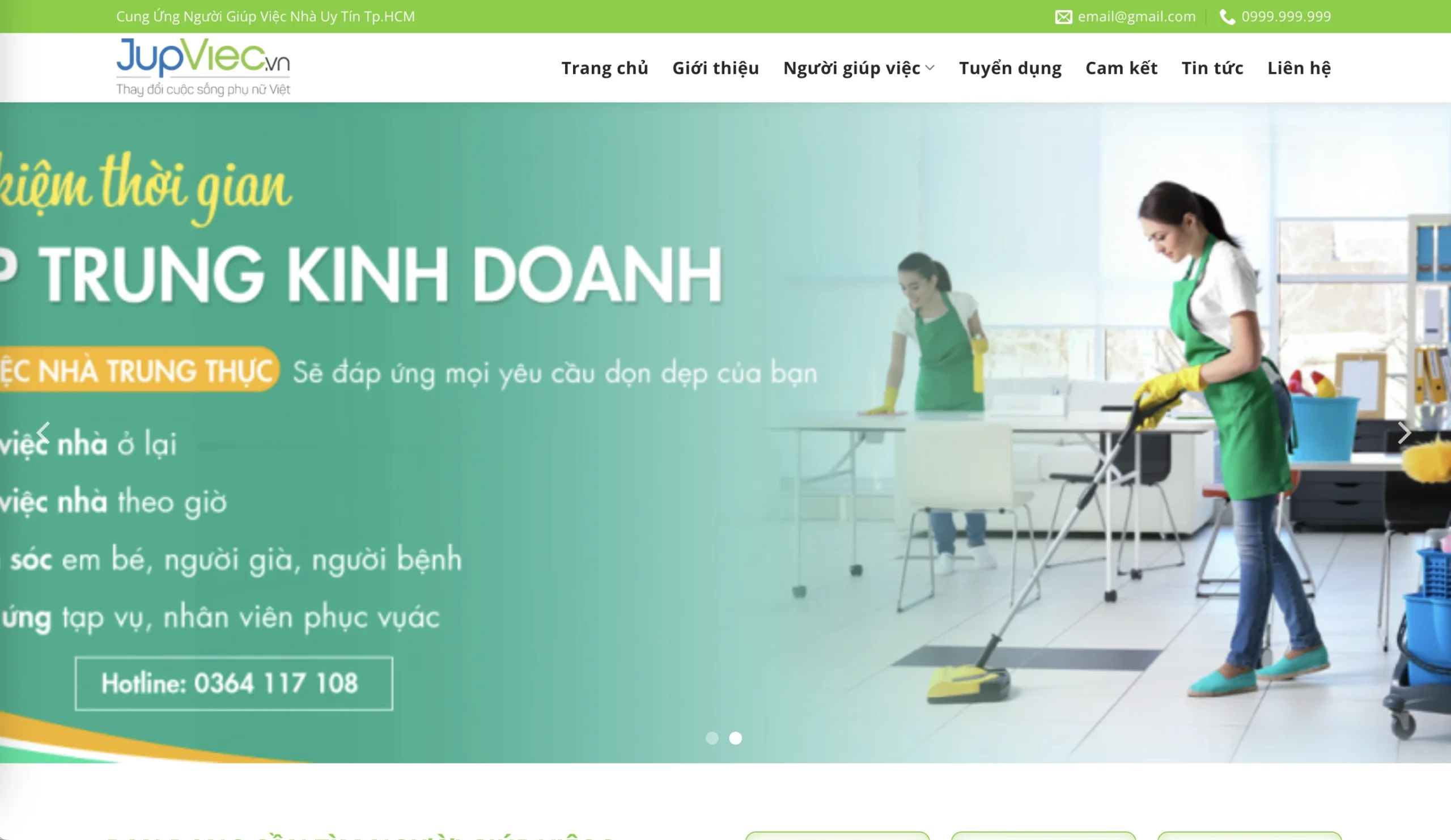 Mẫu Website Giúp việc 2