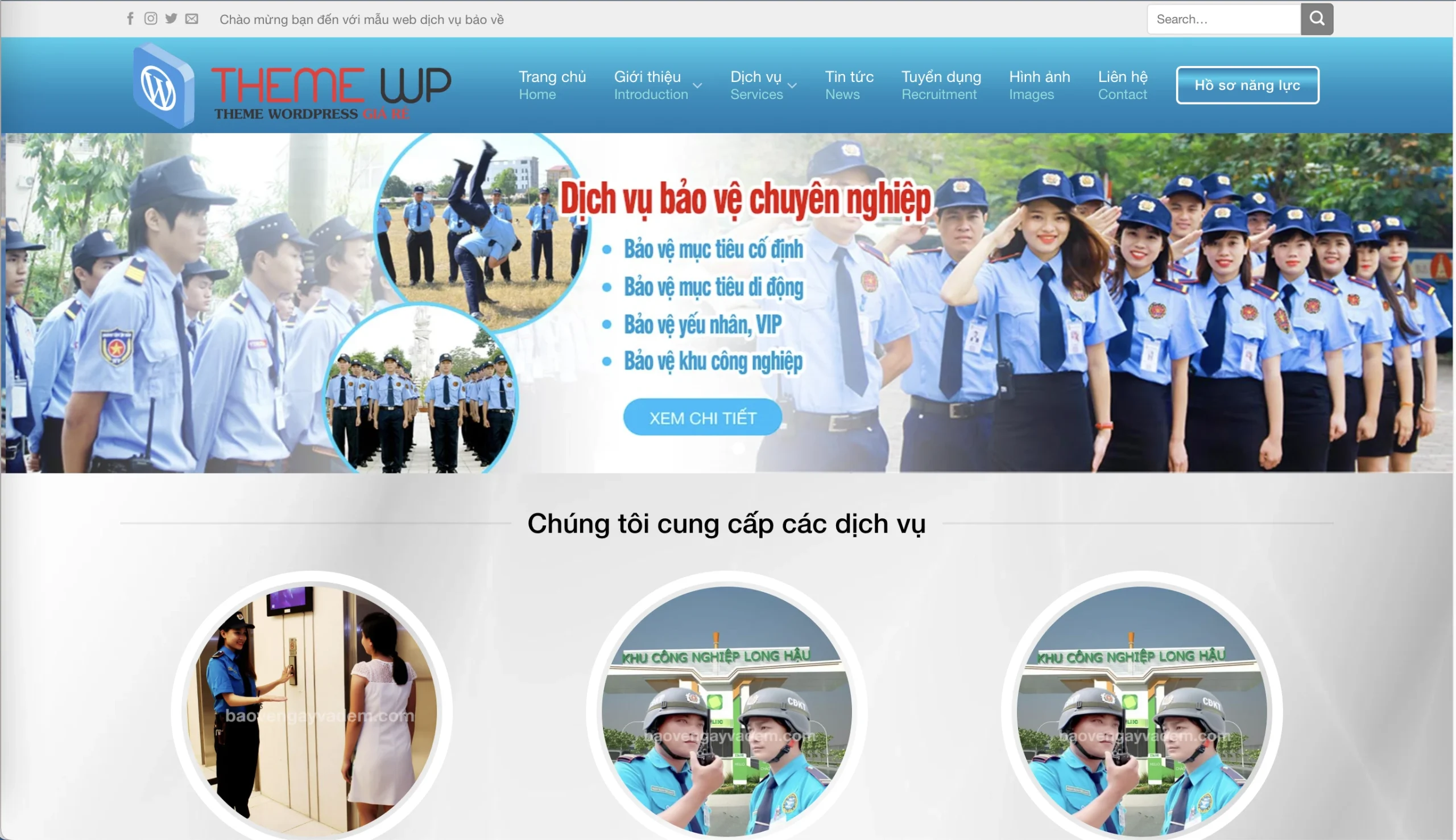 Mẫu Website An ninh - Bảo vệ 6