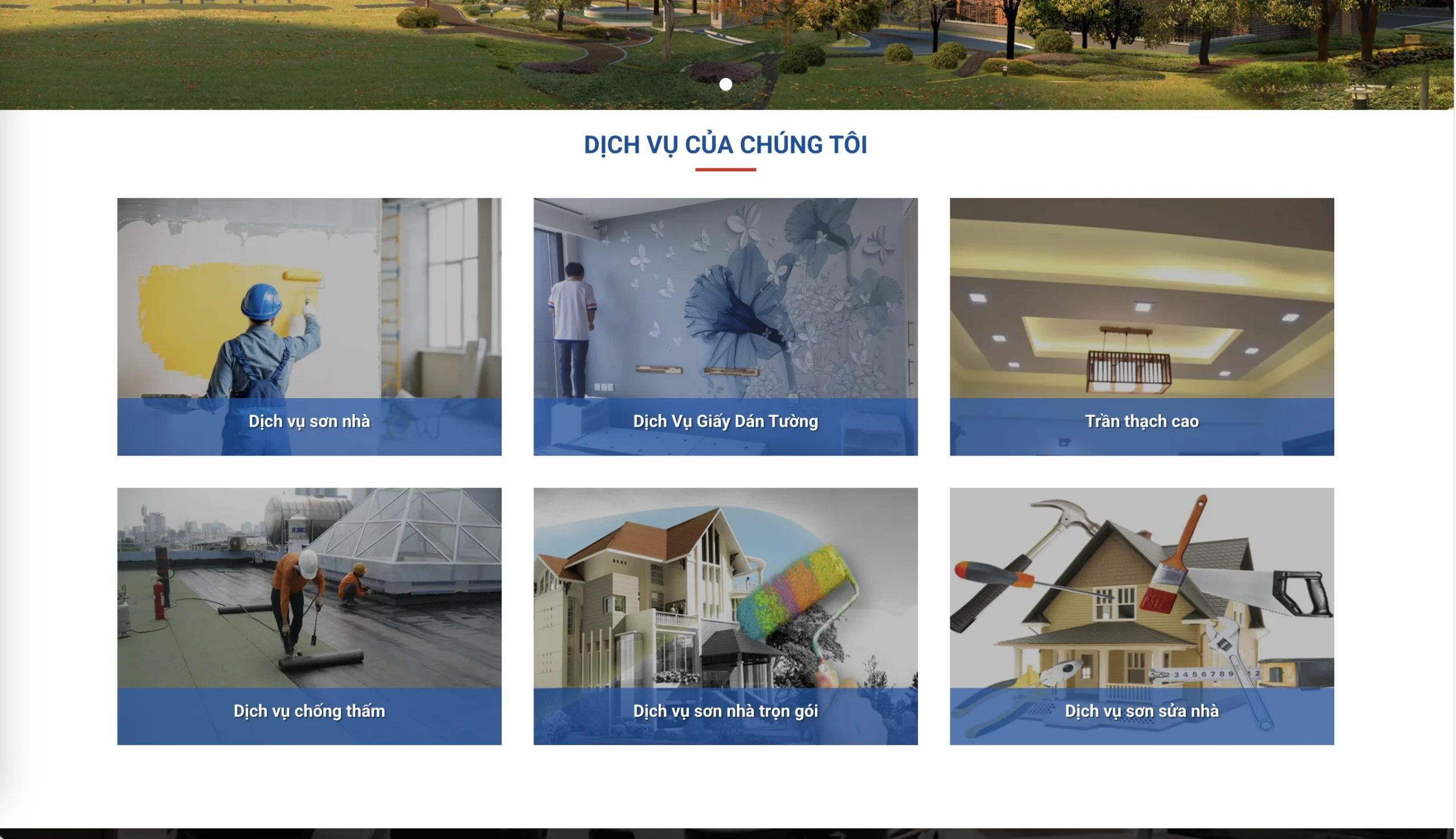 Mẫu Website Sửa nhà